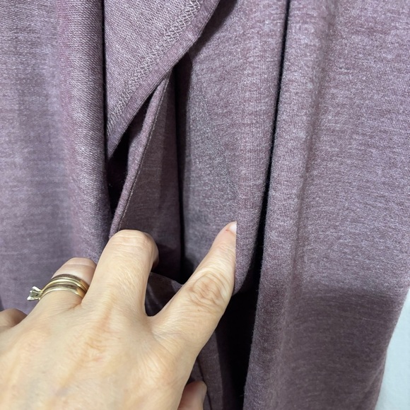 Elegant Mauve Hooded Cardigan for Women - Picture 2 of 5